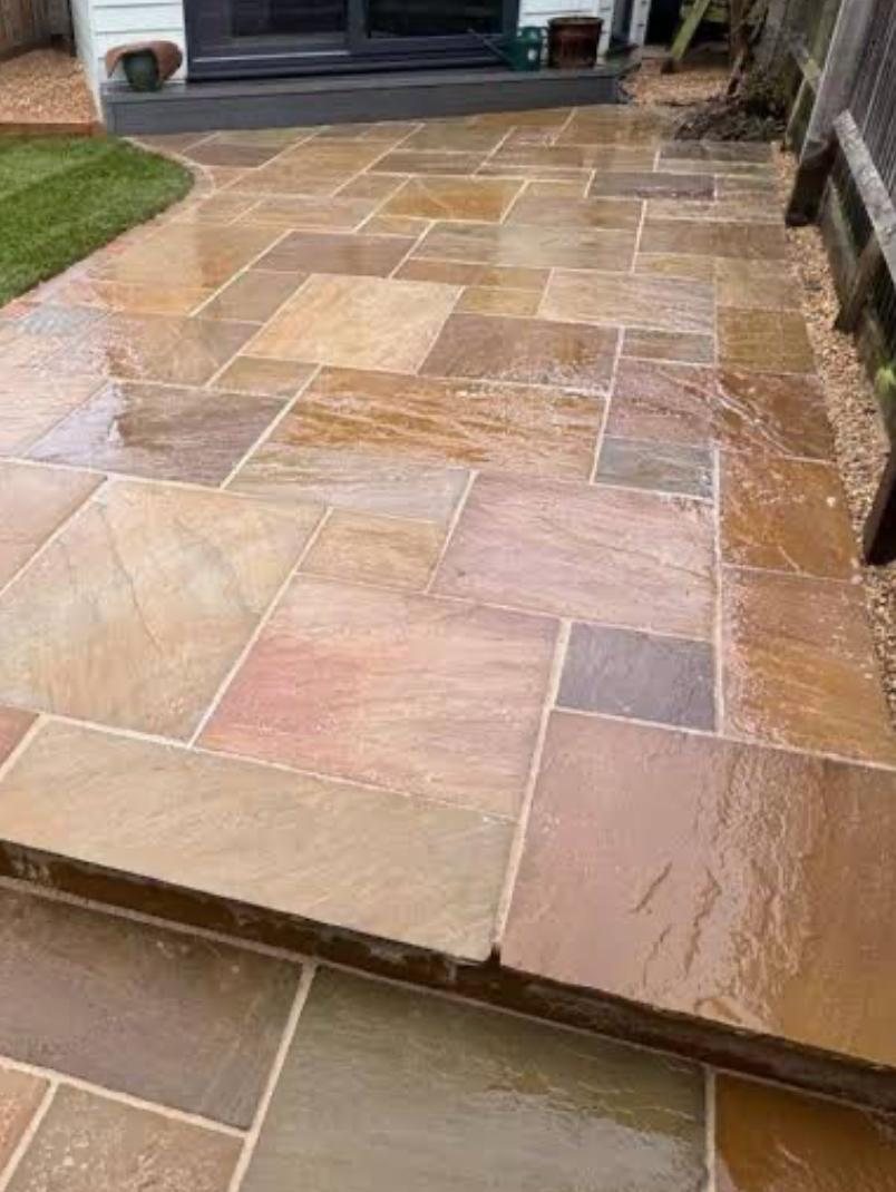 Patios project completed by M&H Home Improvements